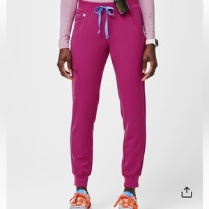 FIGS High-waist Zamora Joggers in Raspberry Sorbet